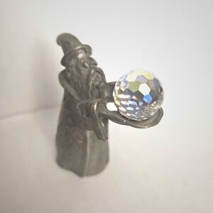 Spoontiques‎ Wizard Figure With Crystals 2.5" CM/592 Pewter 1986